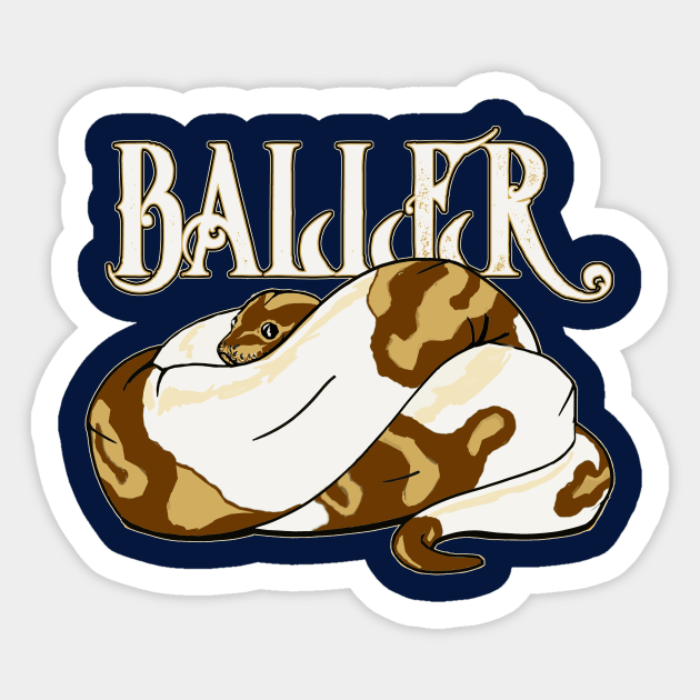 Piebald Ball Python 2 Sticker by saitken